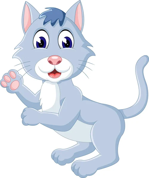 Illustrazione di carino gatto cartone animato — Vettoriale Stock