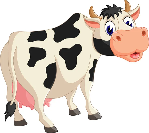 Ілюстрація милого коров'ячого мультфільму — стоковий вектор