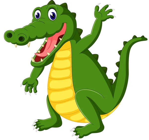 Illustration of Cute crocodile cartoon — Stock Vector