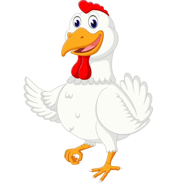 Εικονογράφηση του καρτούν χαριτωμένο κοτόπουλο — Διανυσματικό Αρχείο