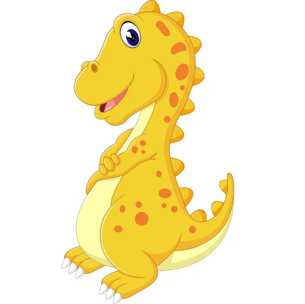 Illustration of cute dinosaurus cartoon — Stock Vector