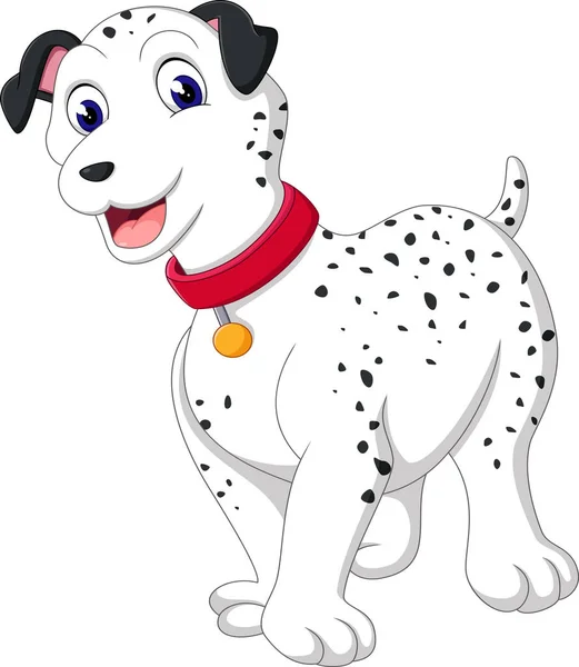 Dessin animé dalmate chien d'illustration — Image vectorielle