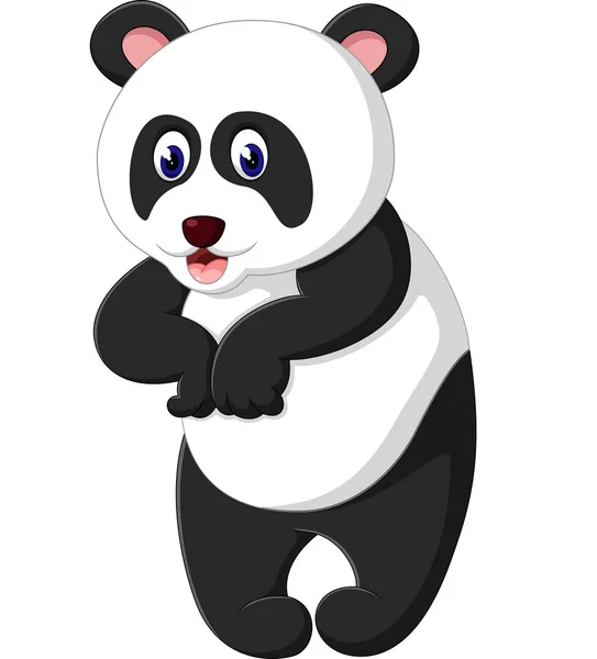 Illusztráció aranyos panda rajzfilm — Stock Vector