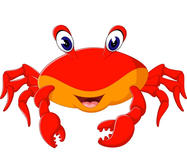 Illustratie van schattige krab cartoon — Stockvector