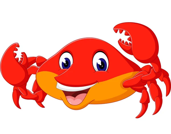 可爱的螃蟹卡通的插图 — 图库矢量图片