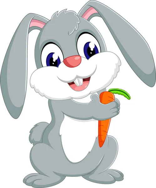 귀여운 토끼 만화 그림 — 스톡 벡터