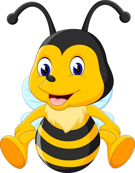 Ilustracja kreskówka cute pszczoły — Wektor stockowy