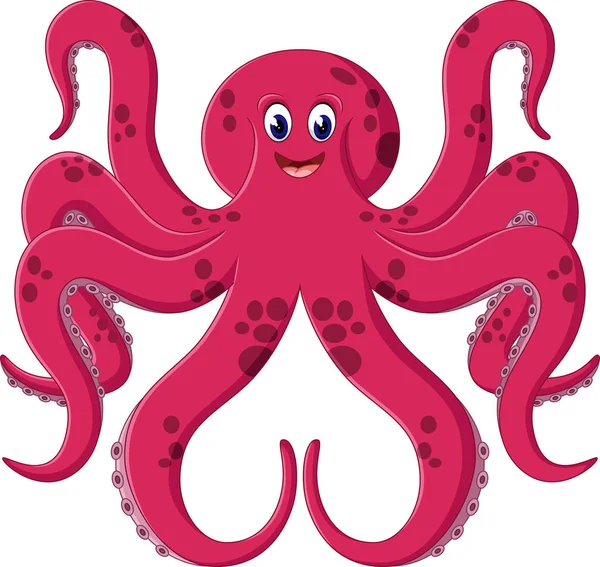 Ilustración de caricatura lindo pulpo — Vector de stock