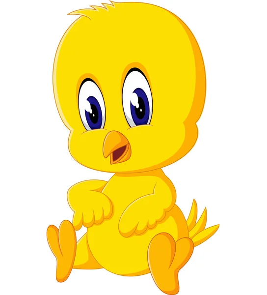 Illusztráció: rajzfilm aranyos csirke — Stock Vector