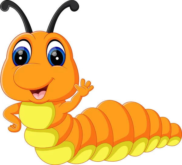 Illustration of Cute caterpillar cartoon — Stock Vector