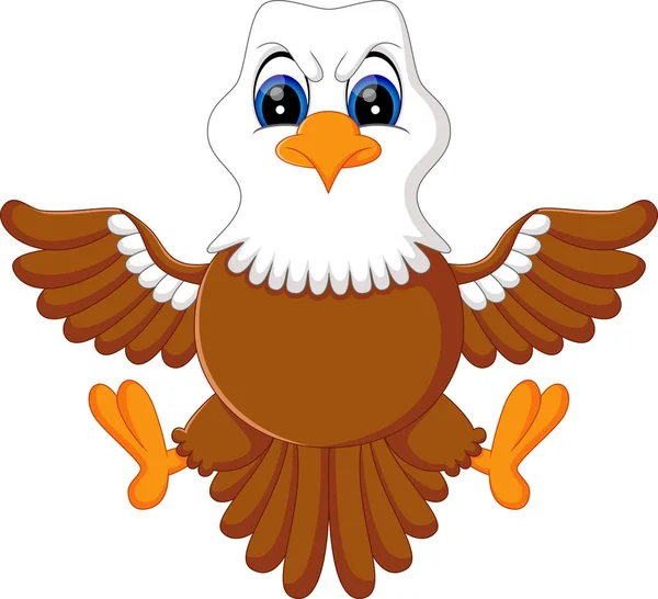 Illustratie van schattige Eagle cartoon — Stockvector