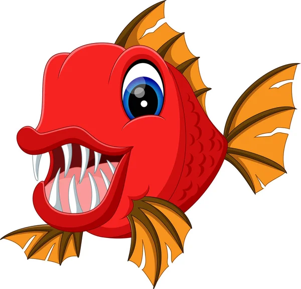 ภาพประกอบของการ์ตูนปลาที่น่ารัก — ภาพเวกเตอร์สต็อก