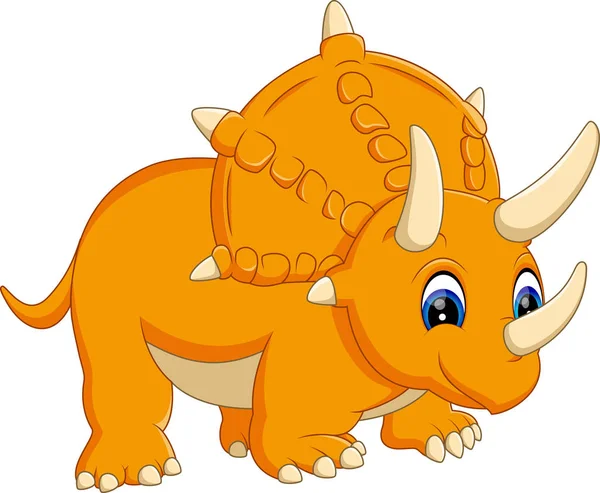 Ábra a Triceratops aranyos, karikatúra — Stock Vector