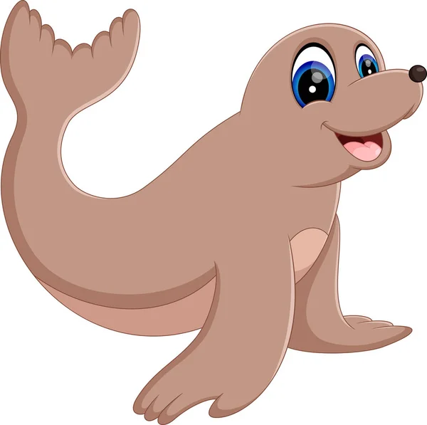 Иллюстрация Baby Monk Seal Animal — стоковый вектор
