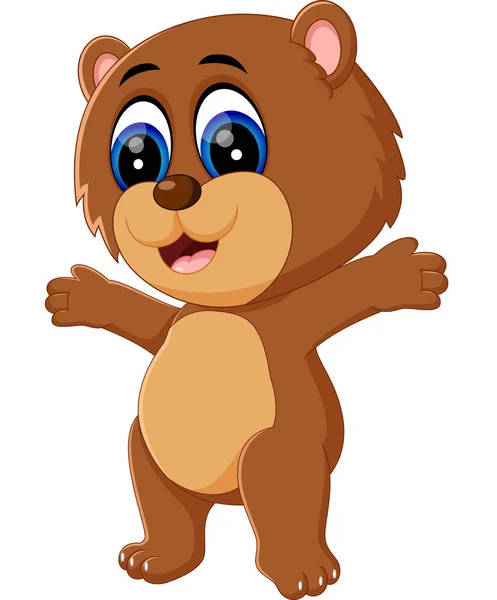 Illustration of cute baby bear cartoon — Stock Vector