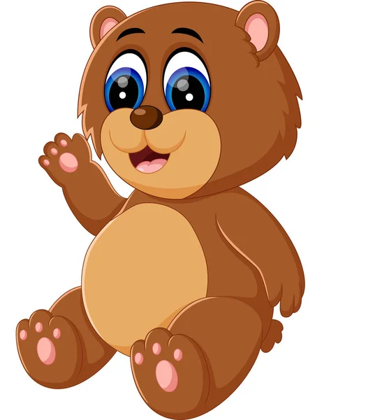 Ilustração do desenho animado bonito do urso do bebê — Vetor de Stock