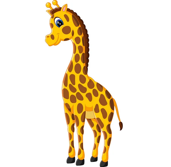 Sevimli zürafa karikatür şekil — Stok Vektör