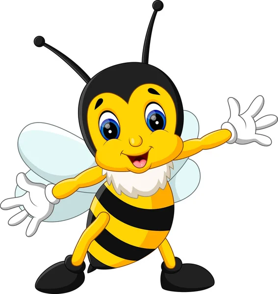 Illustration of Cute bee cartoon — Stock Vector