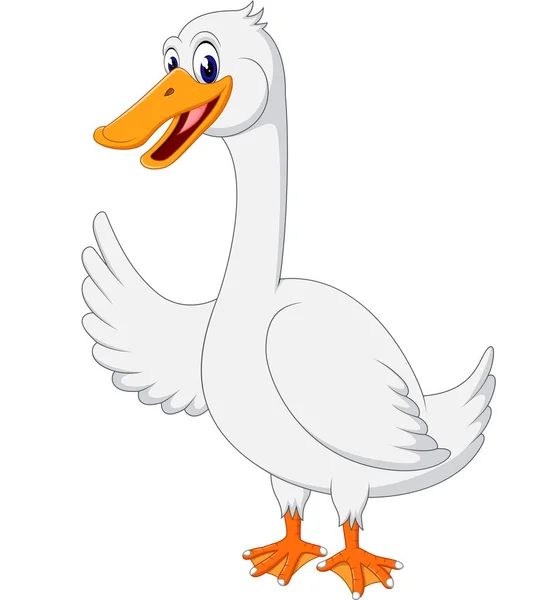 Ilustração de Desenhos animados bonito pato — Vetor de Stock