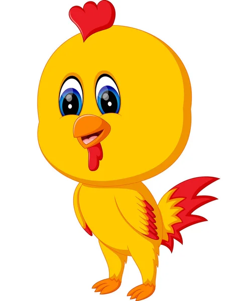 Illustration of Cute baby rooster cartoon — Stock Vector