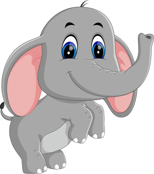 Illustration of Cute elephant cartoon — Stock Vector