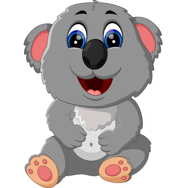 Illustrazione di carino cartone animato koala — Vettoriale Stock