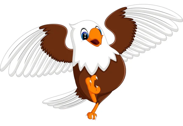 Illustratie van schattige Eagle cartoon — Stockvector