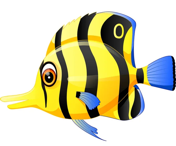 ภาพประกอบของการ์ตูนปลาที่น่ารัก — ภาพเวกเตอร์สต็อก