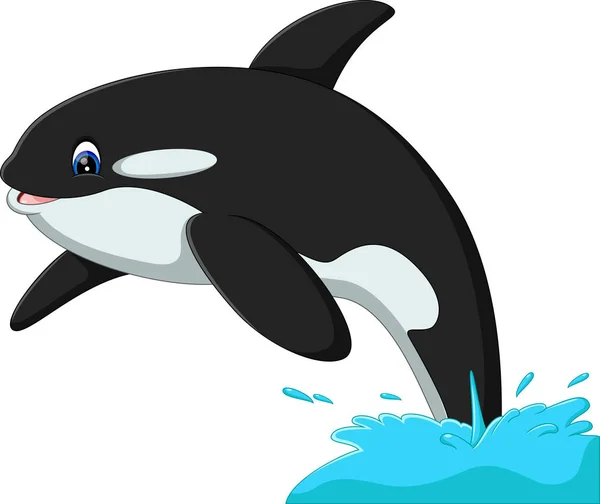 Illustrazione di Carino cartone animato balena — Vettoriale Stock