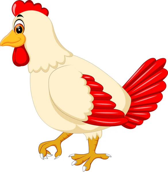 귀여운 닭 만화 발표 — 스톡 벡터