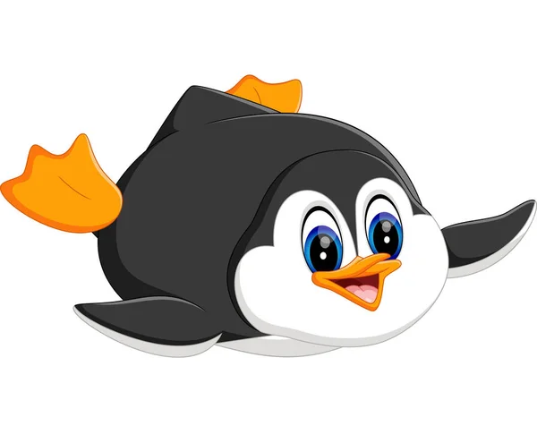 Ilustración de dibujos animados pingüino lindo — Vector de stock