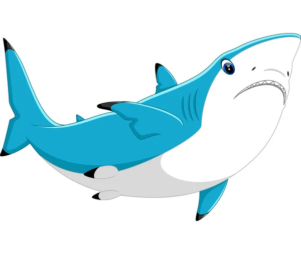 Illustration of cute shark cartoon — Stock Vector