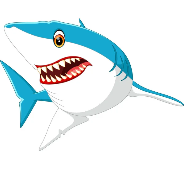 Illustratie van schattige haai cartoon — Stockvector