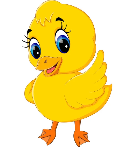 Illustrazione di Carino baby duck cartoon — Vettoriale Stock
