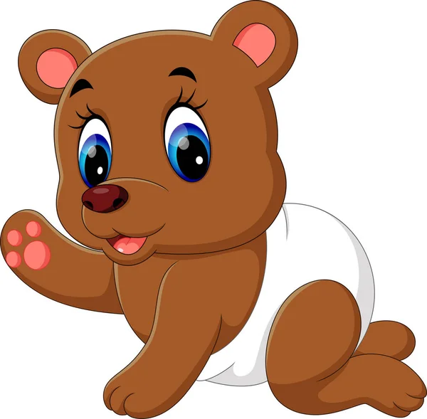 Ilustrace roztomilé dítě medvěd Cartoon — Stockový vektor