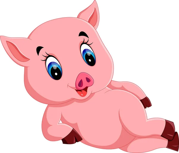 Illustration von niedlichen Baby Pig Cartoon — Stockvektor