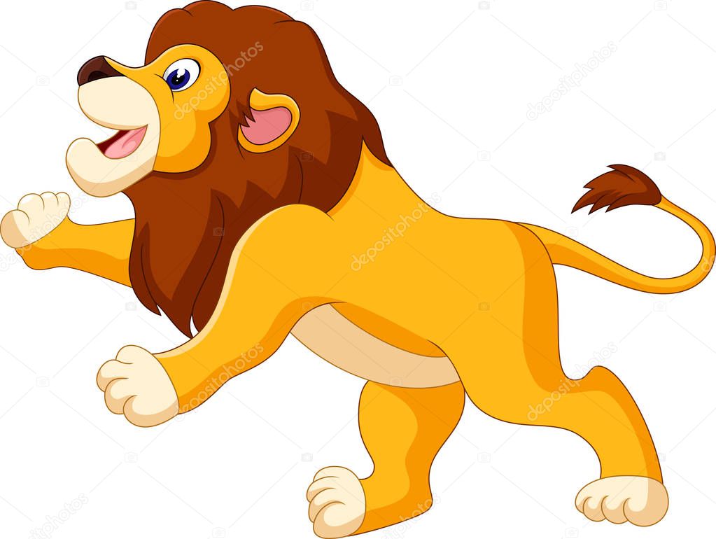 Cute lion cartoon of illustration Stock Illustration by ...