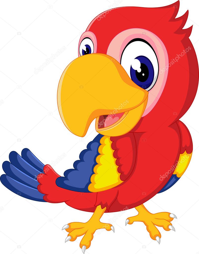 Iilustration of Cartoon cute parrot Stock Illustration by ...