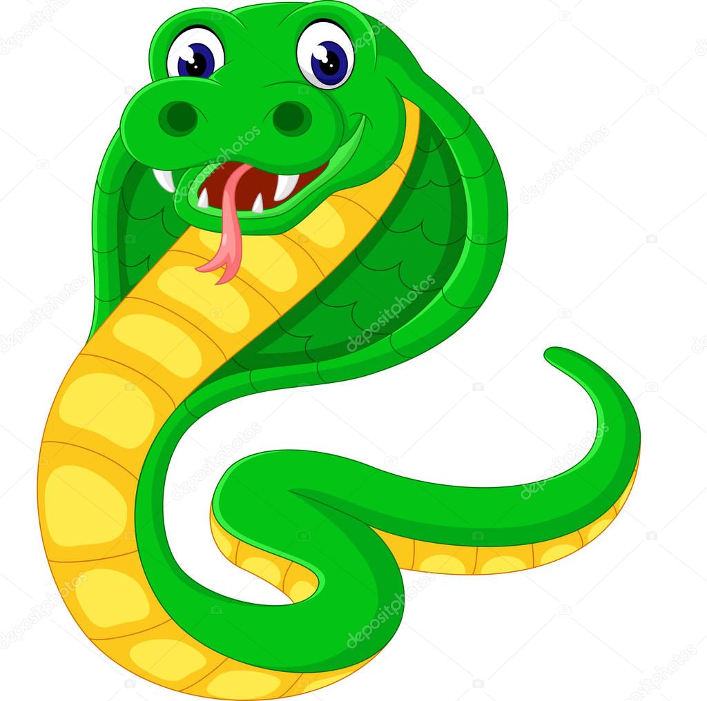 Illustration of Cobra snake cartoon Stock Vector Image by  ©hermandesign2015@ #130092770