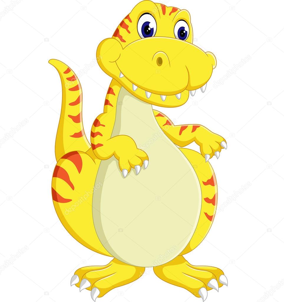 Cute dinosaur cartoon — Stock Vector © hermandesign2015@gmail.com