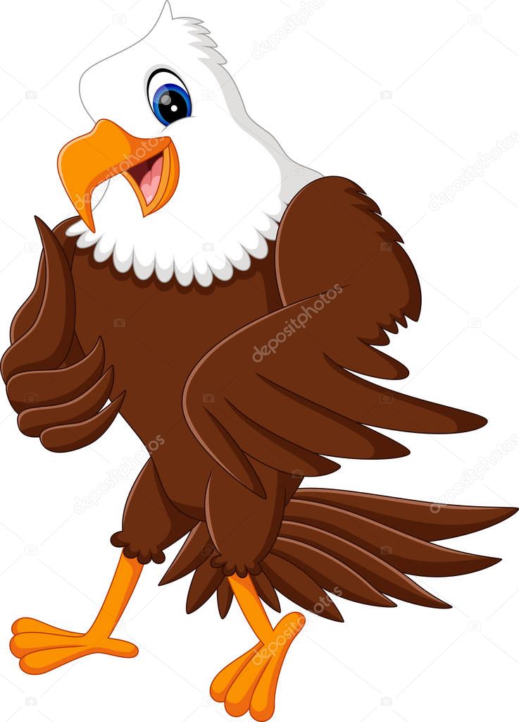 Illustration of Cute eagle cartoon Stock Illustration by ...