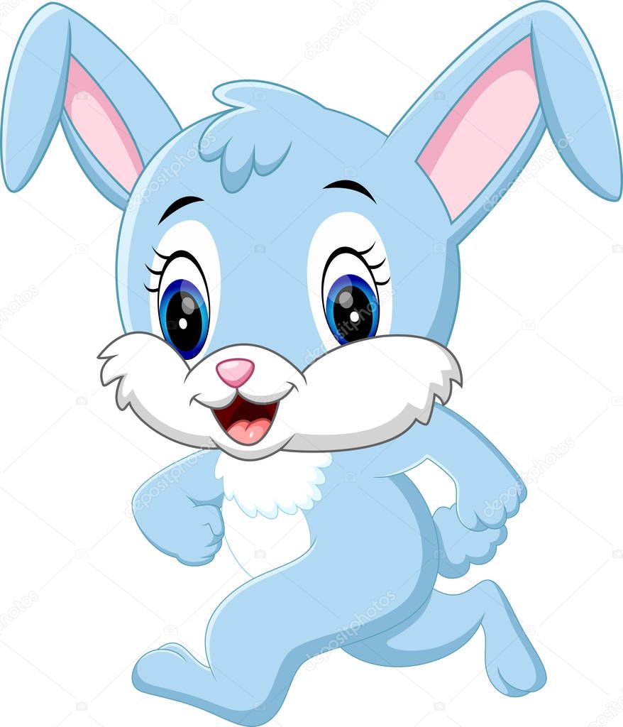 Ilustración de dibujos animados lindo conejo Vector de stock por ...