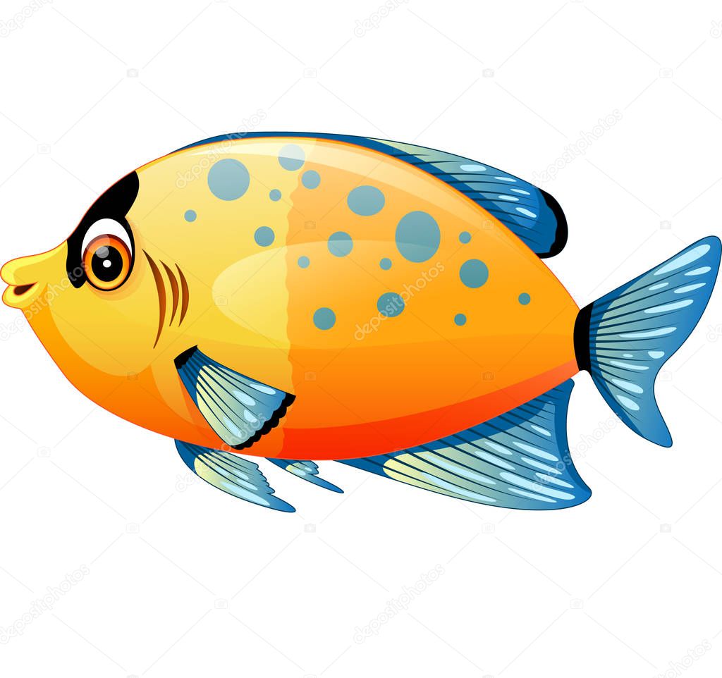 Illustration of Cute fish cartoon Stock Vector by  ©hermandesign2015@gmail.com 130096620