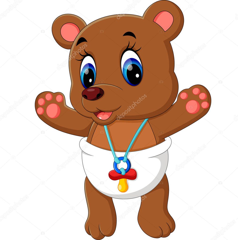 Illustration of cute baby bear cartoon Stock Vector Image by  ©hermandesign2015@ #130097668