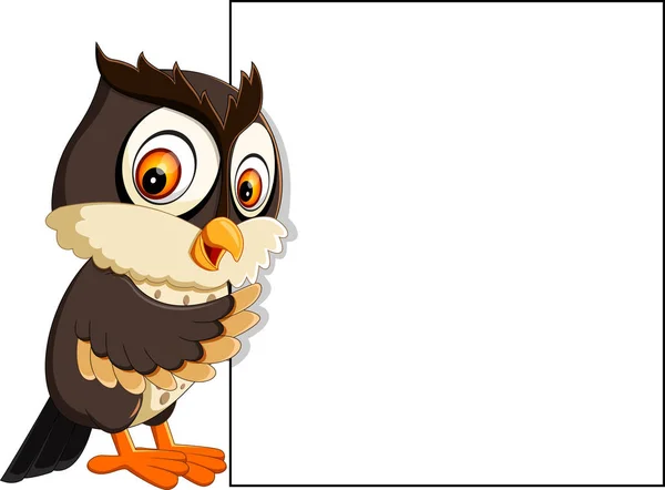 Ilustração de bonito coruja desenhos animados — Vetor de Stock