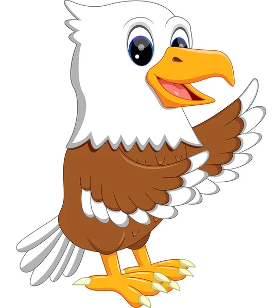 Illustratie van schattige Eagle cartoon — Stockvector