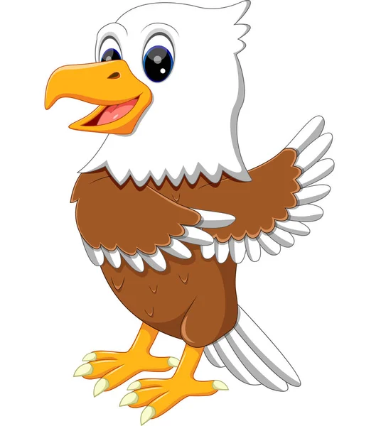 ภาพวาดของการ์ตูน Eagle น่ารัก — ภาพเวกเตอร์สต็อก