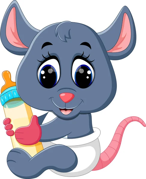 Ilustrace roztomilé myši karikatura — Stockový vektor