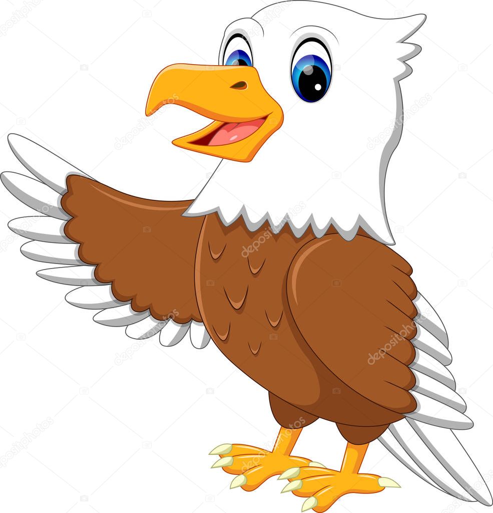Illustration of cute eagle cartoon Stock Vector Image by  ©hermandesign2015@ #130100184