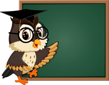 blackboard baykuş öğretmen çizimi